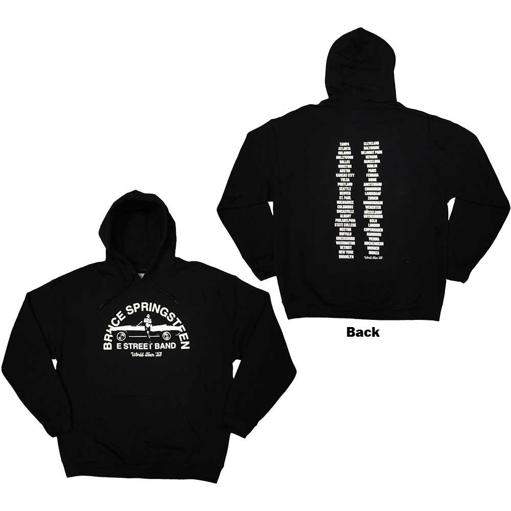 BRUCE SPRINGSTEEN Attractive Hoodie, Tour Ã¢â‚¬Ëœ23 Leaning Car