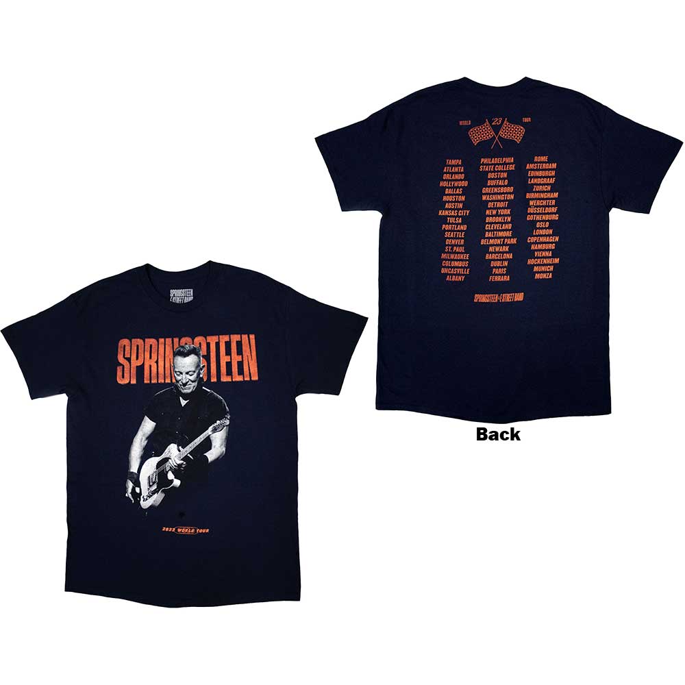 Bruce Springsteen| Official Band  T-Shirt | Tour '23 Guitar (Back Print & Ex-Tour)