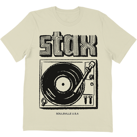Stax Records Record Player T-Shirt In Vintage White