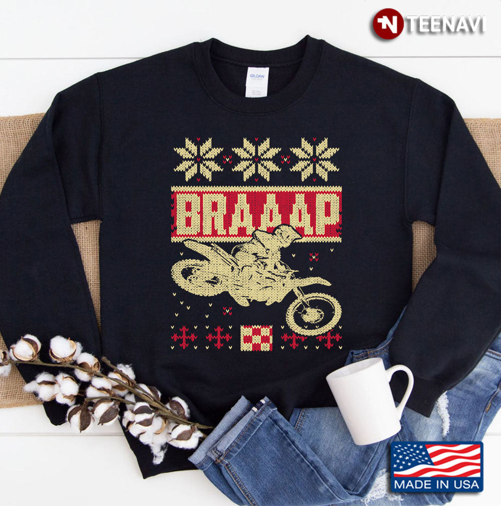 Motocross Braaap Ugly Christmas Sweater Sweatshirt