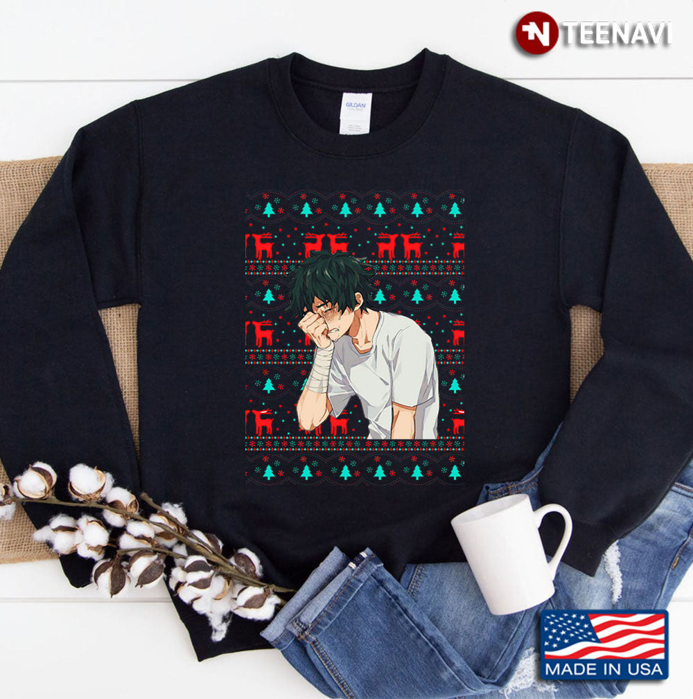Ugly Christmas Sweater Anime Senpai Sweatshirt
