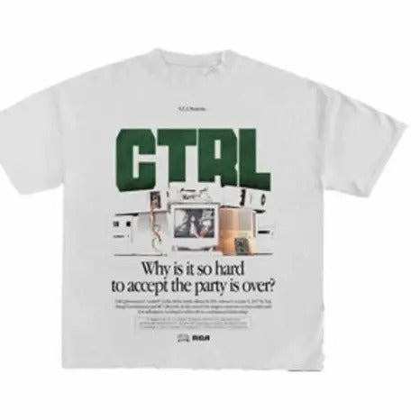 SZA-Ctrl Print Short Sleeve Graphic, Unisex T-Shirt Top Womenswear Hoodie, Sweatshirt | UrbanDripWear.com