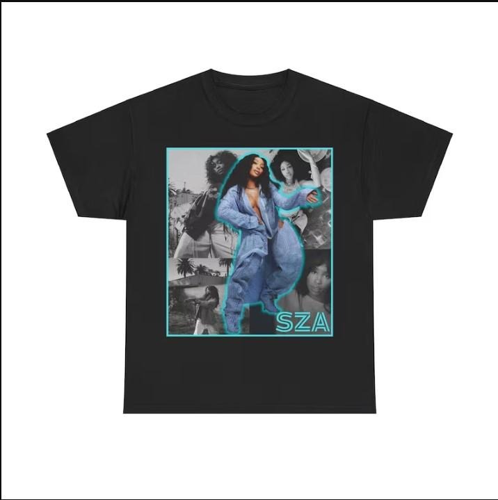 SZA Fitted T Shirt Unisex Heavy Cotton Tee blackshirt Hoodie, Sweatshirt | UrbanDripWear.com