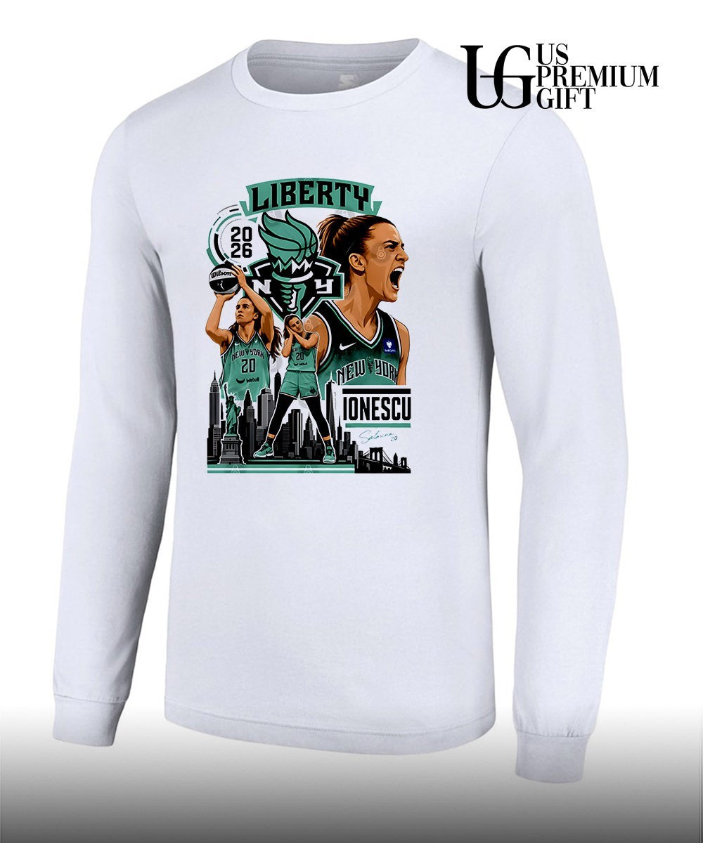 Sabrina Ionescu Clutch Triple Double Premium Contemporary New York Liberty WNBA 2026 shirt