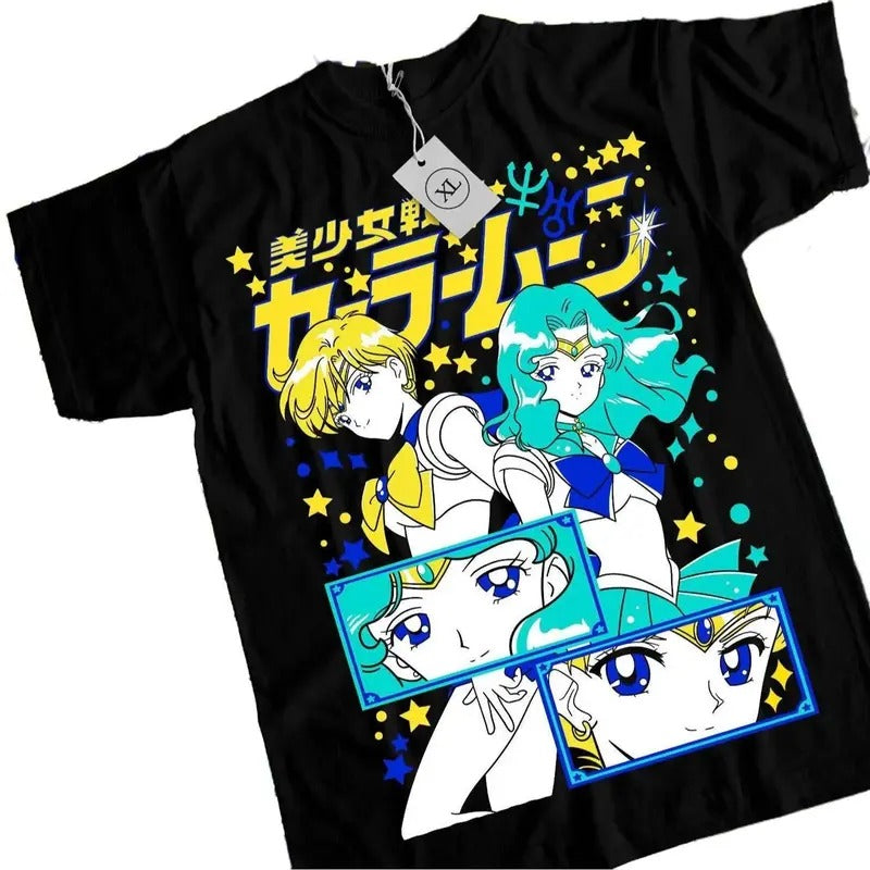 Sailor Uranus & Sailor Neptune T-Shirts - Sailor Moon Sweatshirt, Hoodie, Comfort Colors | UrbanDripWear.com