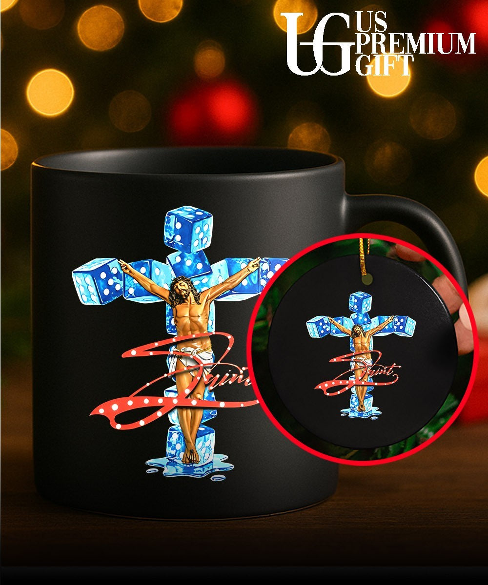 Saint Jesus Christ on a Cross Made of Ice Dice shirt