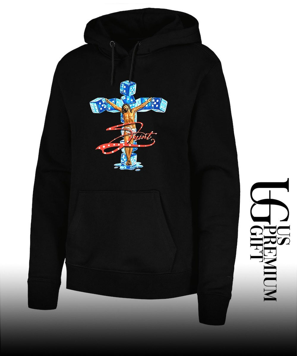 Saint Jesus Christ on a Cross Made of Ice Dice shirt