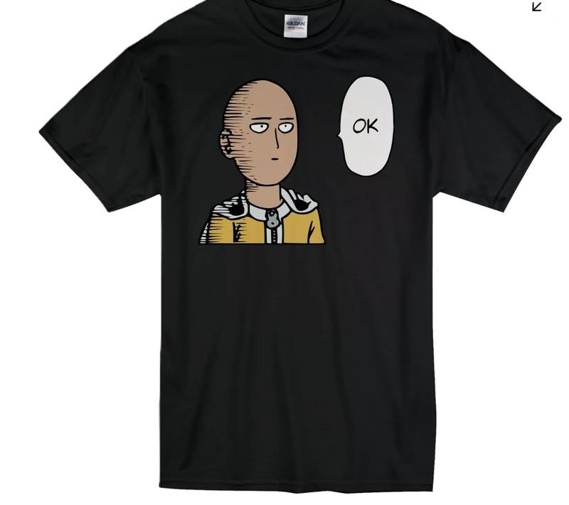 Saitama One Punch Man Anime Manga Hero OK T-Shirt Hoodie, Sweatshirt | UrbanDripWear.com