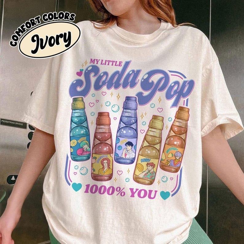 Saja Boys Soda Pop KPDH Comfort Colors Shirt, Saja Boys Huntrix PIN, Kpop Demon Boy Band Inspired Shirt, Kpop Movie...