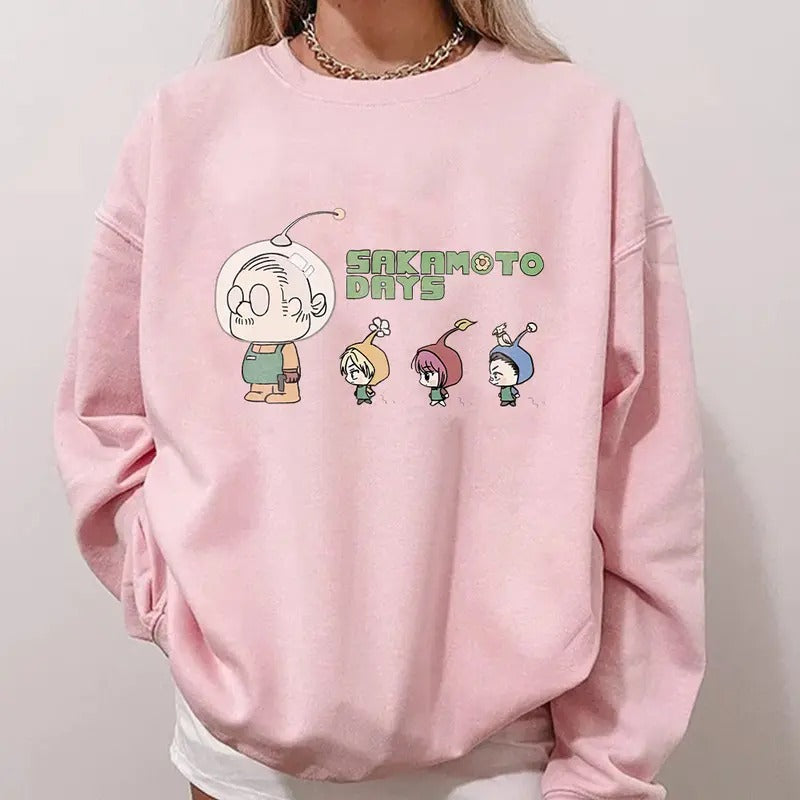 Sakamoto Days Cute Sweatshirt, Anime Sakamoto Days, Taro Sakamoto, Shin, Lu, Heisuke Unisex Sweat Shirt Hoodie