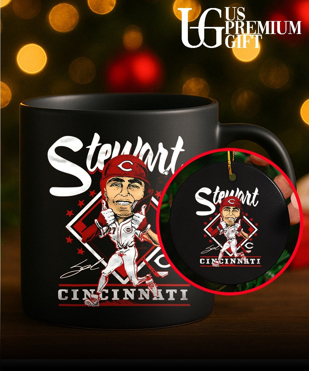 Sal Stewart Cincinnati Reds baseball caricature signature shirt