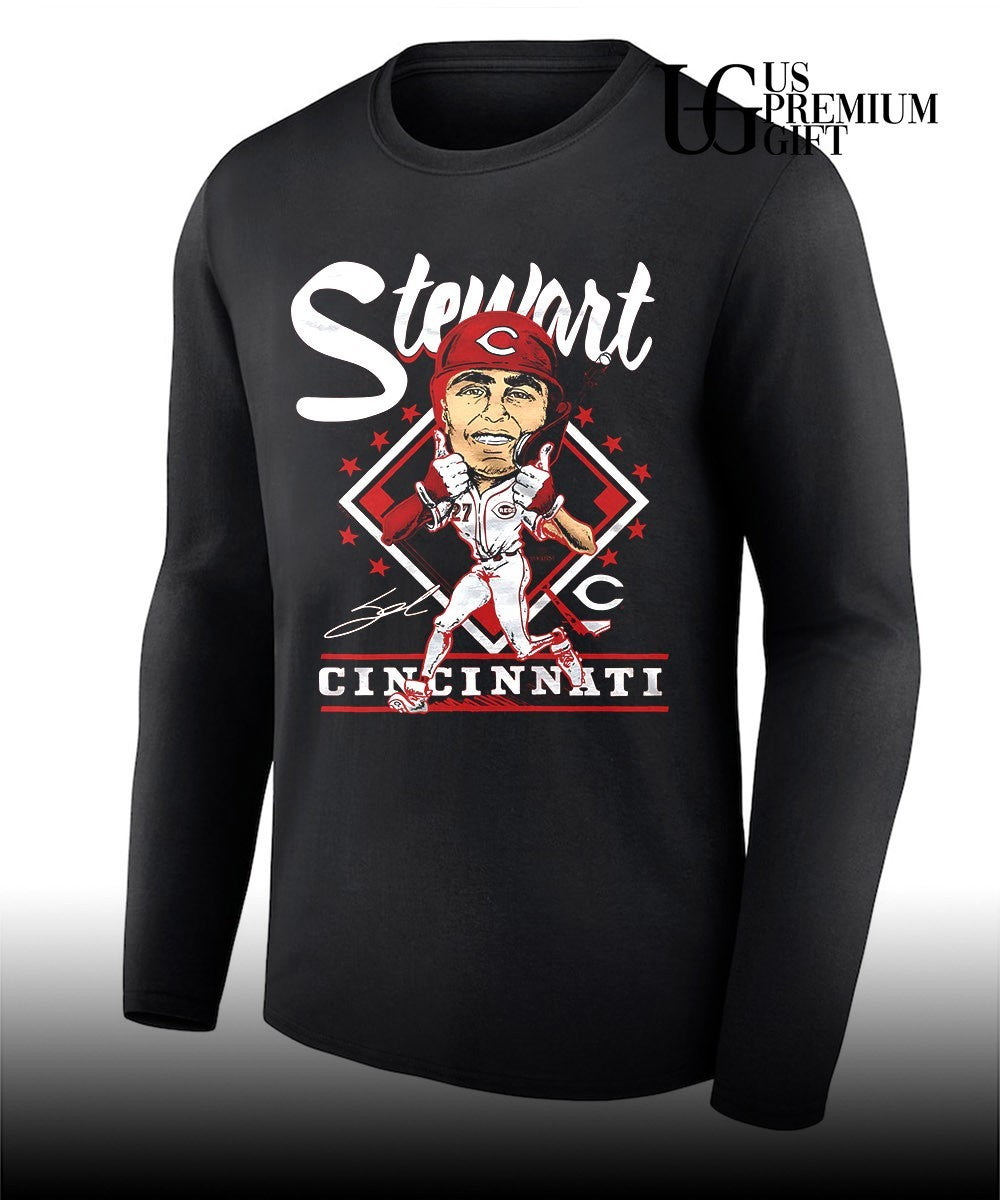 Sal Stewart Cincinnati Reds baseball caricature signature shirt