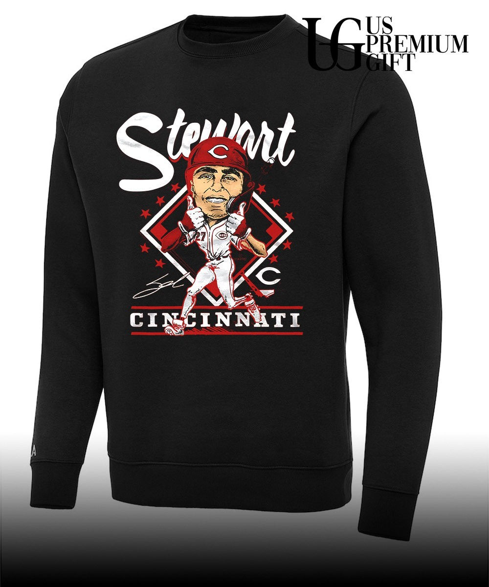 Sal Stewart Cincinnati Reds baseball caricature signature shirt
