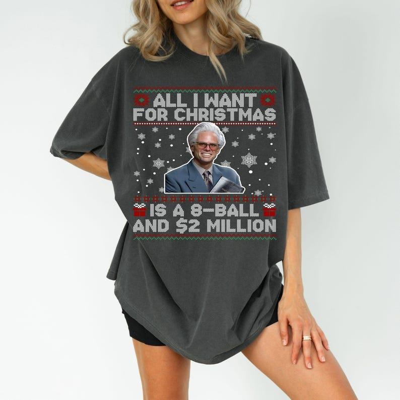 [ Sale Up To 30%] Baby Billy All I Want For Christmas Is A 8-Ball And 2 Million Christmas T Shirt Hoodie, Sweatshirt