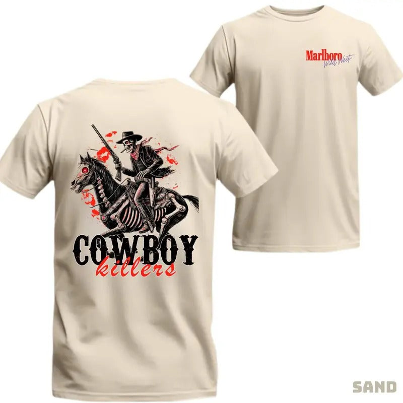 Marlboro Wild West Cowboy Killer Tshirt - Cowboys Outfits Men