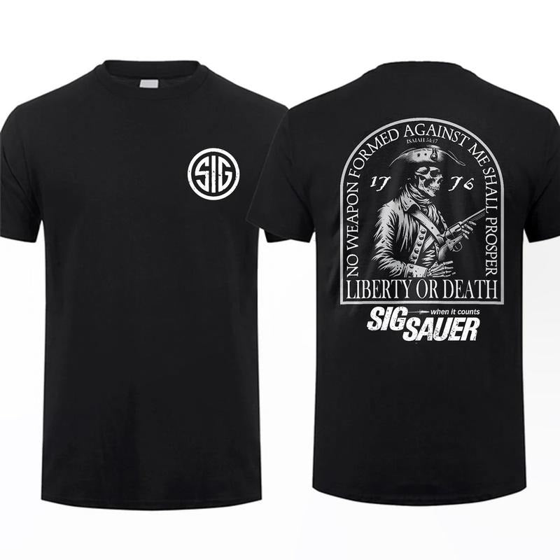 Sig Sauer Liberty Or Death T-shirt For Men For Women Tops Underwear Menswear Streetwear Hoodie, Sweatshirt