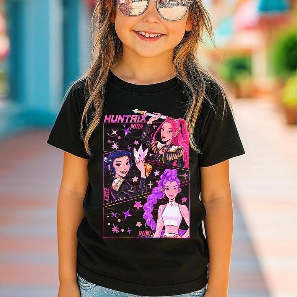 Kpop Demon Hunters Jinu Manga Graphic Tee, Kpop Huntrix Demon Hunter Youth Shirt Hoodie, Sweatshirt | UrbanDripWear.com