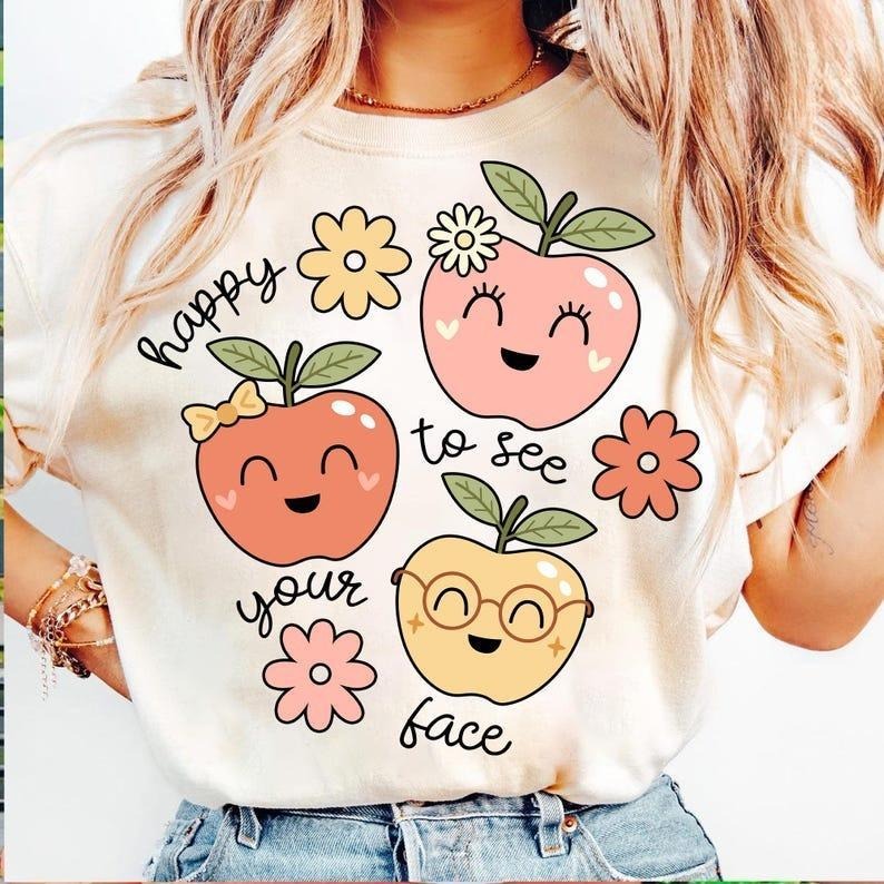 Comfort Colors Retro Happy To See Your Face T-Shirt Hoodie, Sweatshirt | UrbanDripWear.com