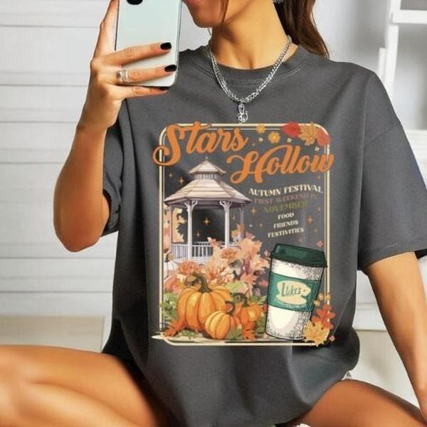 Comfort Colors Stars Hollow Gilmore Girls Annual Autumn Festival Vintage Shirt Hoodie, Sweatshirt | UrbanDripWear.com