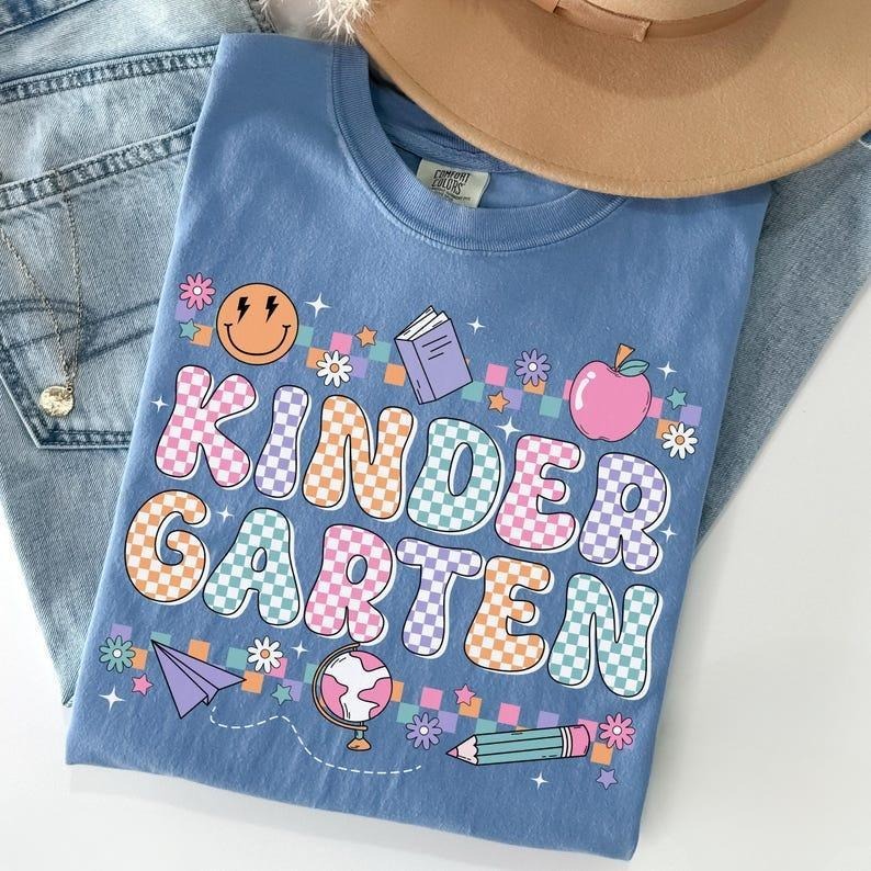 Comfort Colors Teacher Shirt, Kindergarten Shirt for Back to School, Kindergarten Teacher Shirt Hoodie, Sweatshirt