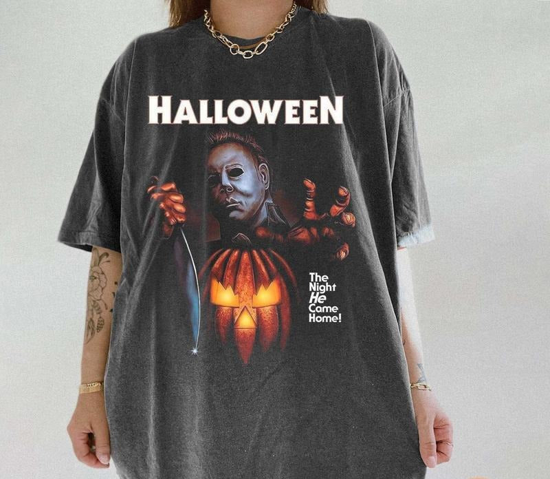 Comfort Colors Vintage Michael Myers Heart Halloween, Retro Michael Myers Shirt, 90s Horror Movie Shirt Hoodie, Sweatshirt