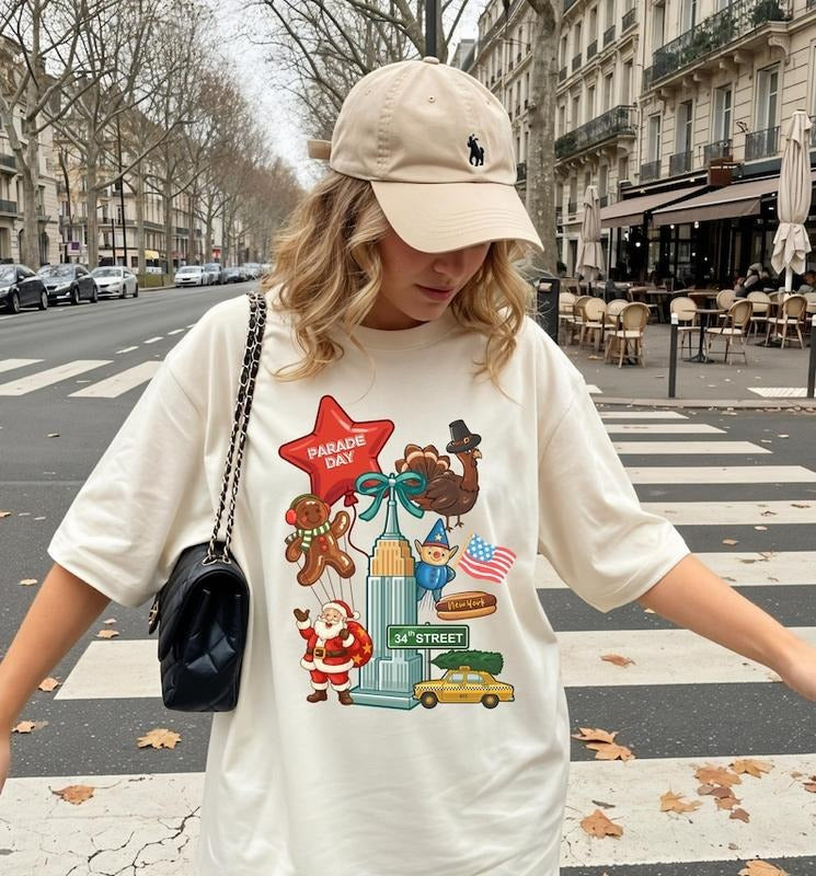 Thanksgiving Shirt,Parade Day Tee, New York Holiday Graphic Top, Thanksgiving Day Outfit Hoodie, Sweatshirt