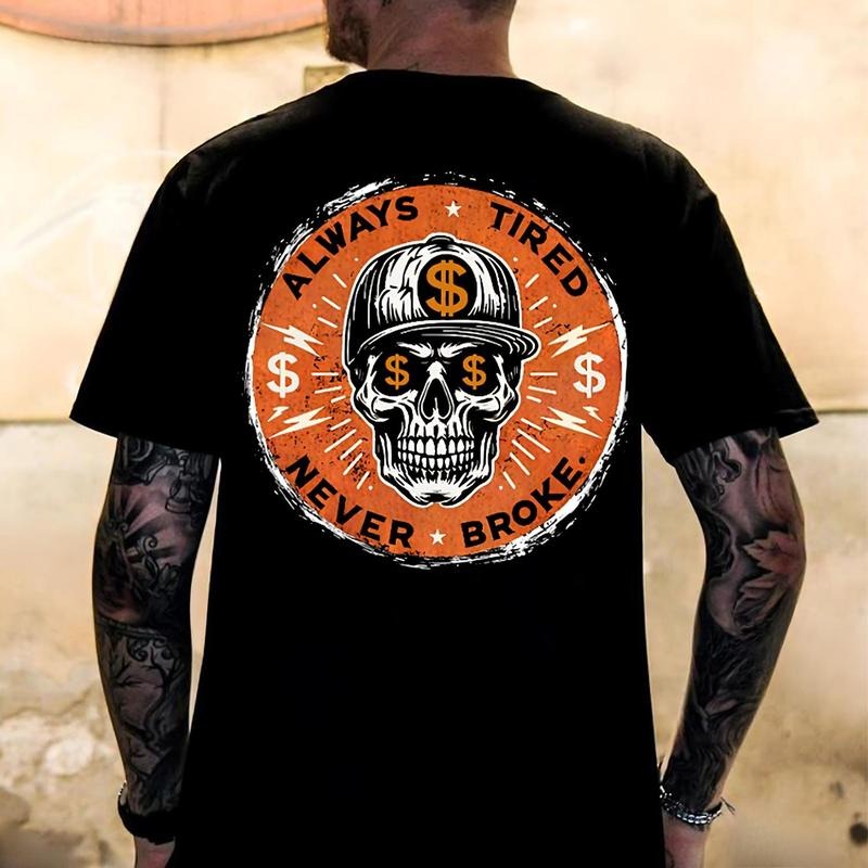 Skull Print Men's T-Shirt, Top Menswear, Cotton Tee Shirt Casual Streetwear Hoodie, Sweatshirt | UrbanDripWear.com