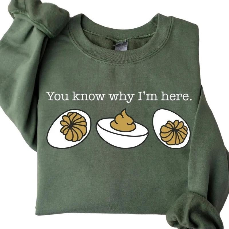 [Saleup to 75%]  You Know Why I'm Here Sweatshirt,Thanksgiving Sweater, Funny Food Shirt, Food Lover Gift Shirt Halloween...