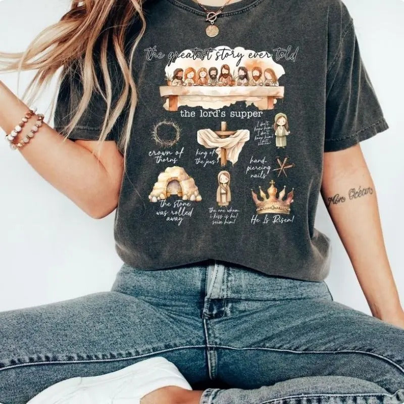 [Saleup to 75%] Jesus Loves You Unisex T-Shirt, Christian Shirts, Vintage I Love Jesus Shirt, Menswear Top Underwear...