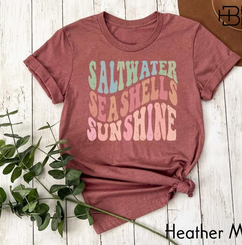 SaltwaterSeashells Sunshine Shirt,Summer ,Vacation   Tshirt Hoodie, Sweatshirt | UrbanDripWear.com