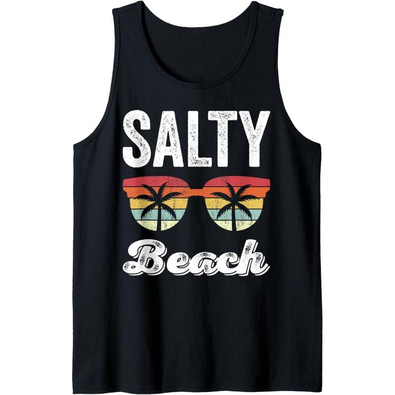 Salty Beach Tank Top Funny Beach Vacation Shirt Summer Tank Top MADE IN USA Hoodie, Sweatshirt | UrbanDripWear.com