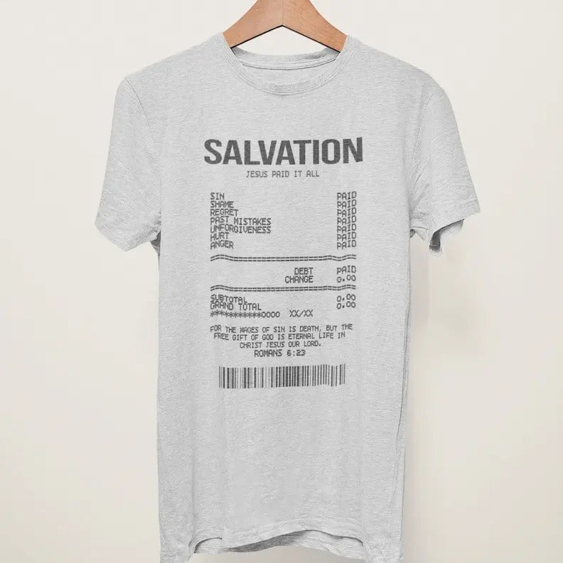 Salvation Receipt Sweatshirt, Faith Peace Love Jesus Hoodie, Christian Hoodie, Religious Shirt Gift  T-shirt, sweater and...