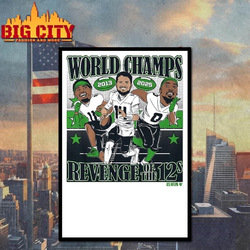 Sam Darnold, Jaxon Smith-Njigba, & DeMarcus Lawrence World Champions Caricatures Shirt