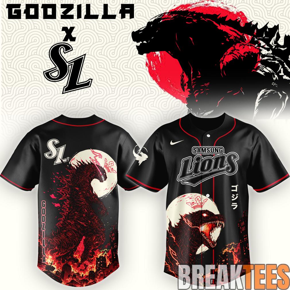 Samsung Lions x Godzilla Minus Zero Baseball Jersey