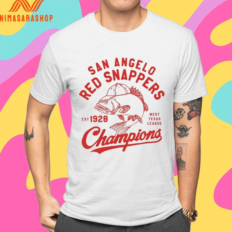 San Angelo Red Snappers Champions Est 1928 West Texas League Shirts