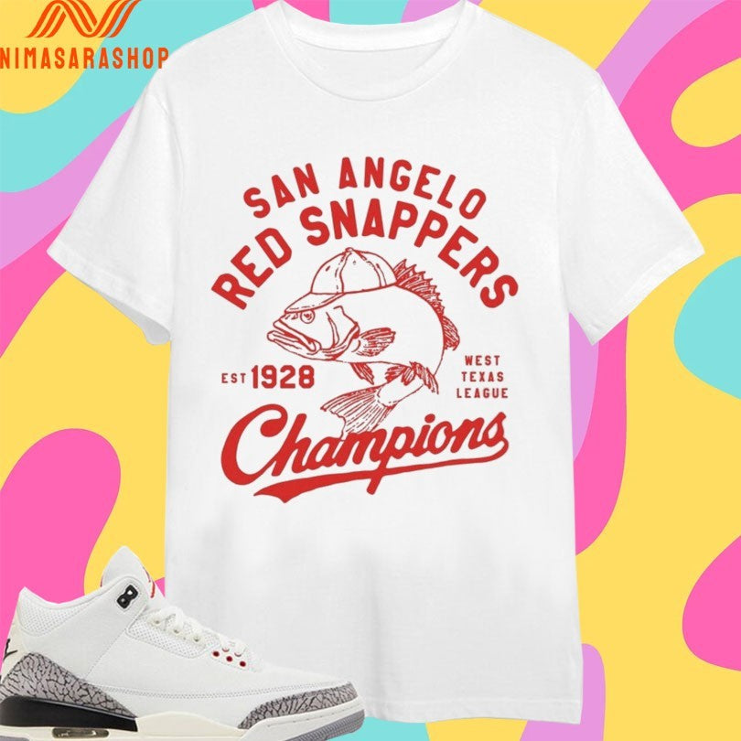 San Angelo Red Snappers Champions Est 1928 West Texas League Shirts