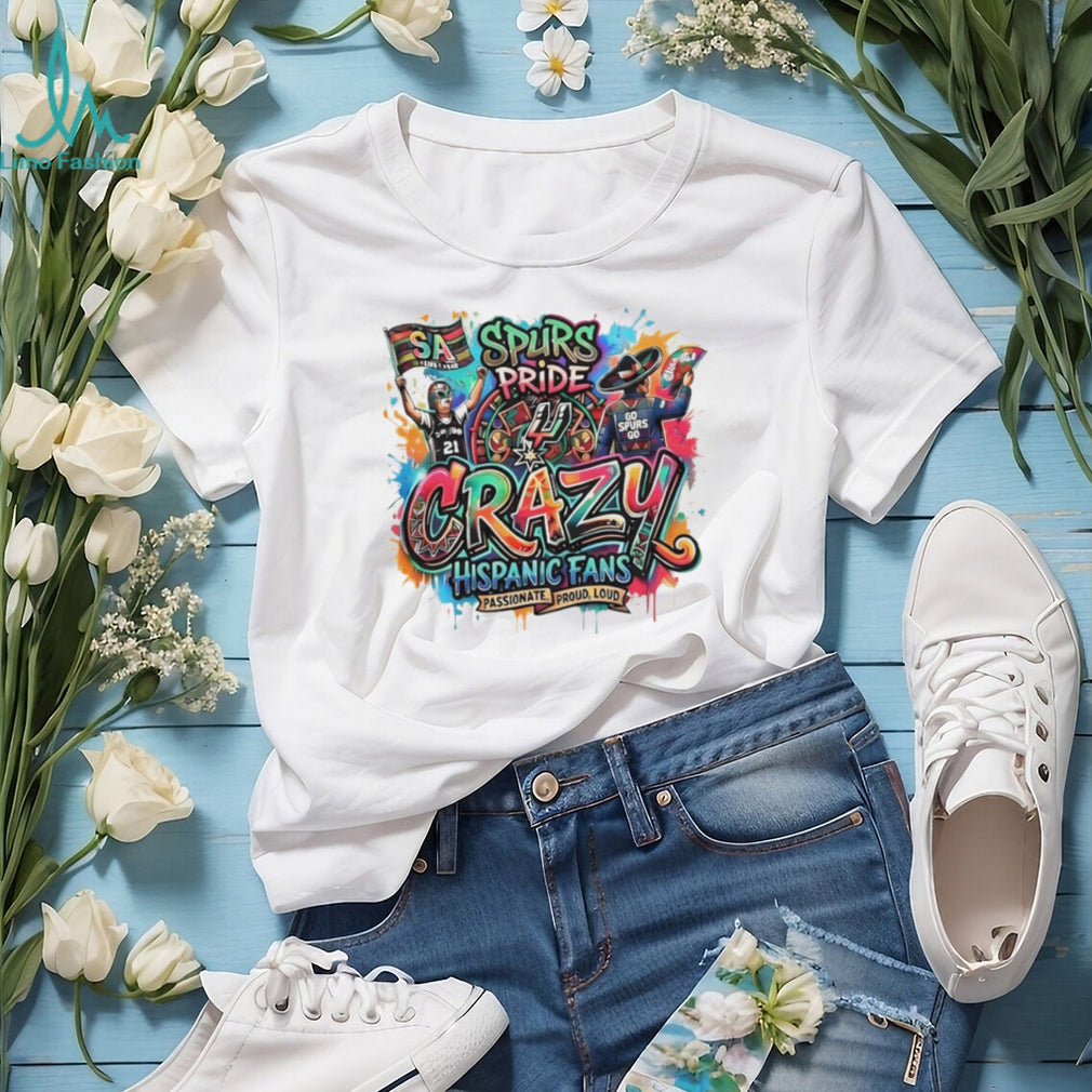 San Antonio Spurs Pride Crazy Hispanic Fans Graffiti Art T Shirt