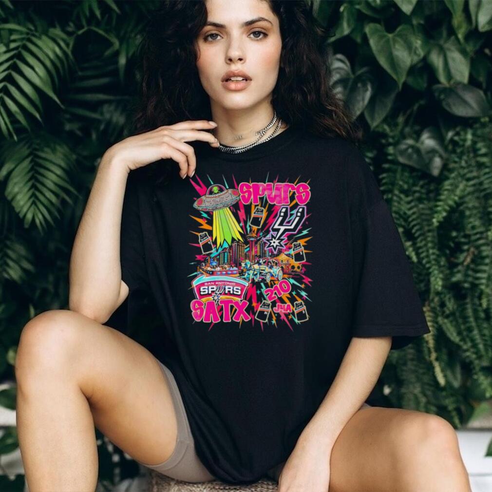San Antonio Spurs SATX 210 Alien UFO Fiesta T Shirt