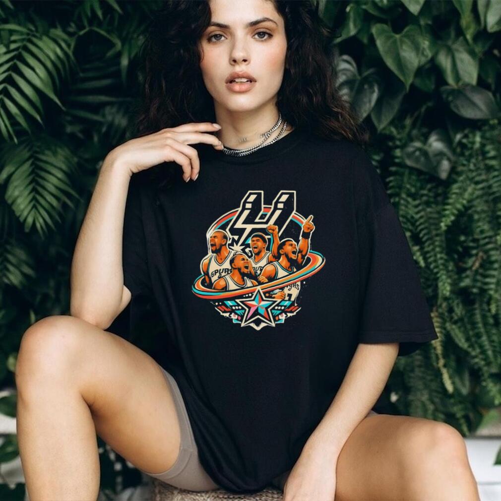 San Antonio Spurs Team Spirit Vintage Star Graphic Basketball Fan T Shirt