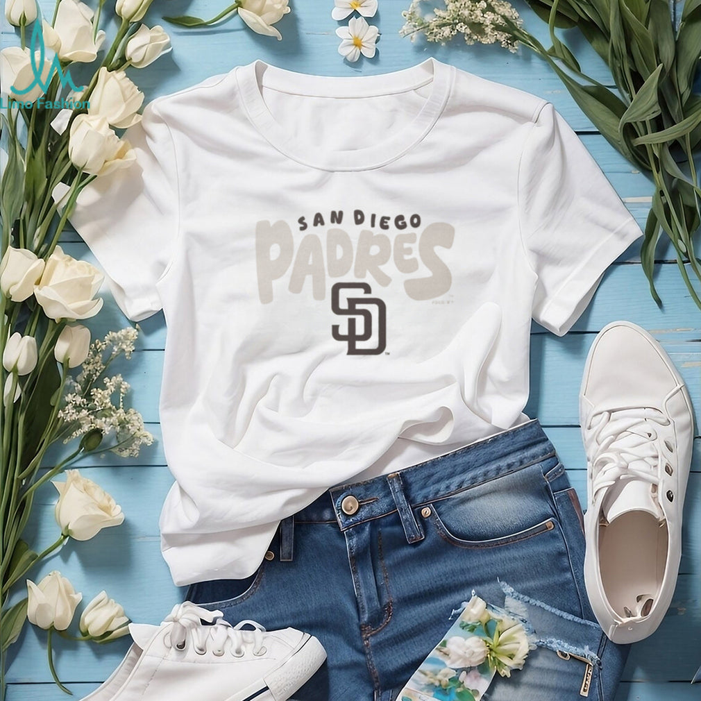 San Diego Padres Cream Vintage Logo Fleece T shirt