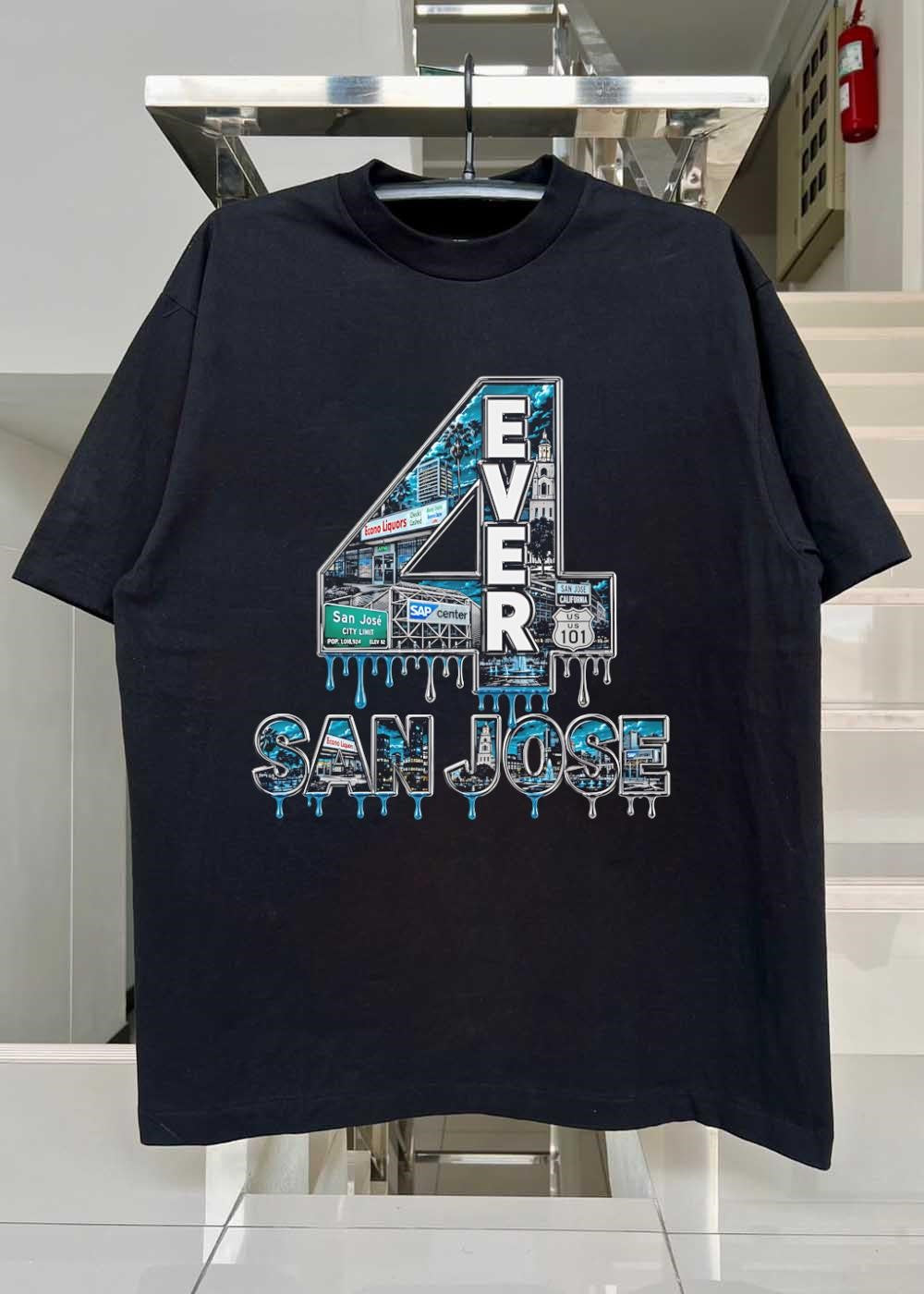 San Jose Apparel 4 Ever San Jose Econo Liquors SAP Center US 101 T-Shirt