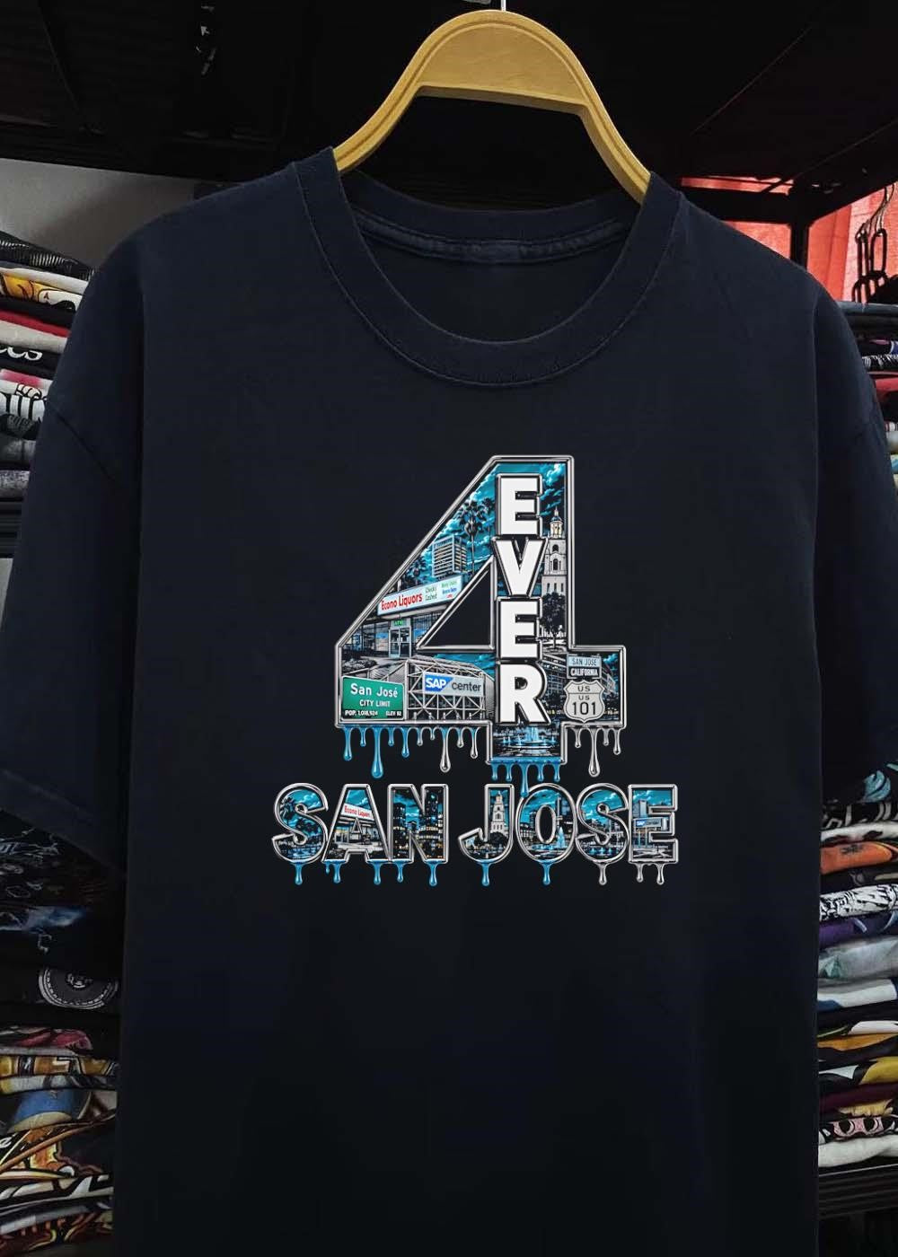 San Jose Apparel 4 Ever San Jose Econo Liquors SAP Center US 101 T-Shirt