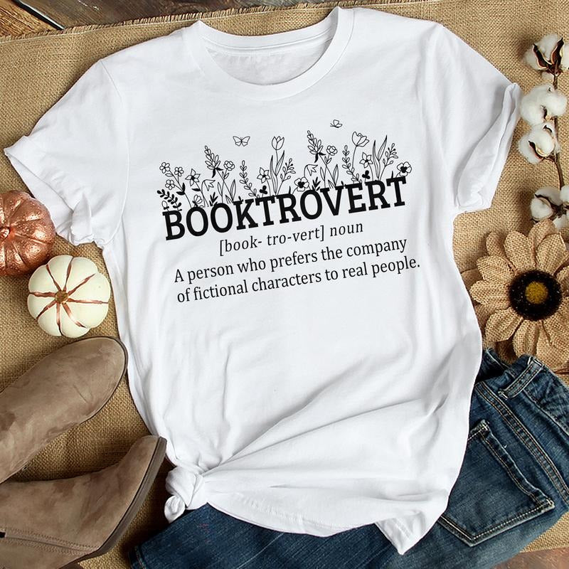 Sandjest Book Worm Shirt Booktrovert Definition Gift for Book Lover Women Girl Friends Hoodie, Sweatshirt | UrbanDripWear.com