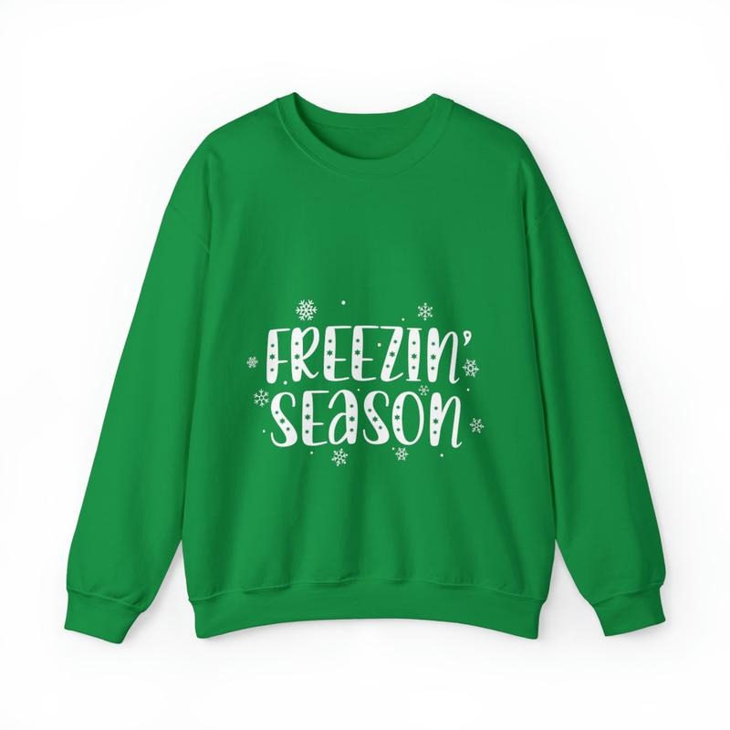 Sandjest Christmas Sweatshirt Freezin Season Gift for Women Girl Friend T-Shirts, Hoodie | UrbanDripWear.com