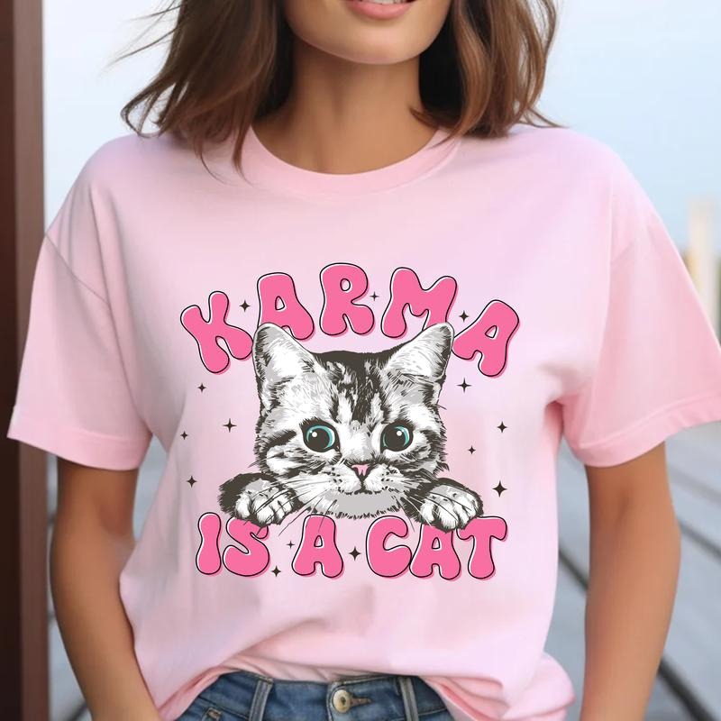 Sandjest Cute T-Shirt Karma Is a Cat Gift for Cat Lover Pet Lover Hoodie, Sweatshirt | UrbanDripWear.com
