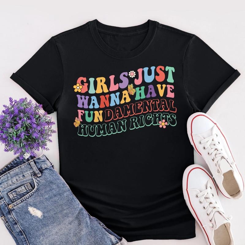 Sandjest Feminist Shirt Fundamental Human Rights Gift for Women Girl Friends on Birthday International Women's Day...