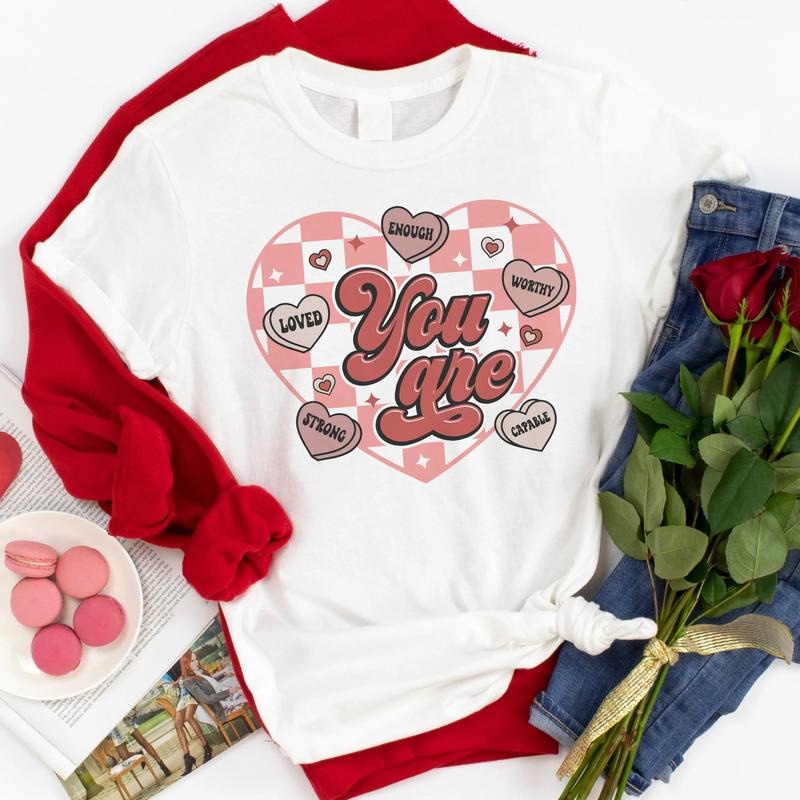 Sandjest Inspirational T-shirt You Are Retro Valentine Gift for Women Girl Friend Teenager Hoodie, Sweatshirt
