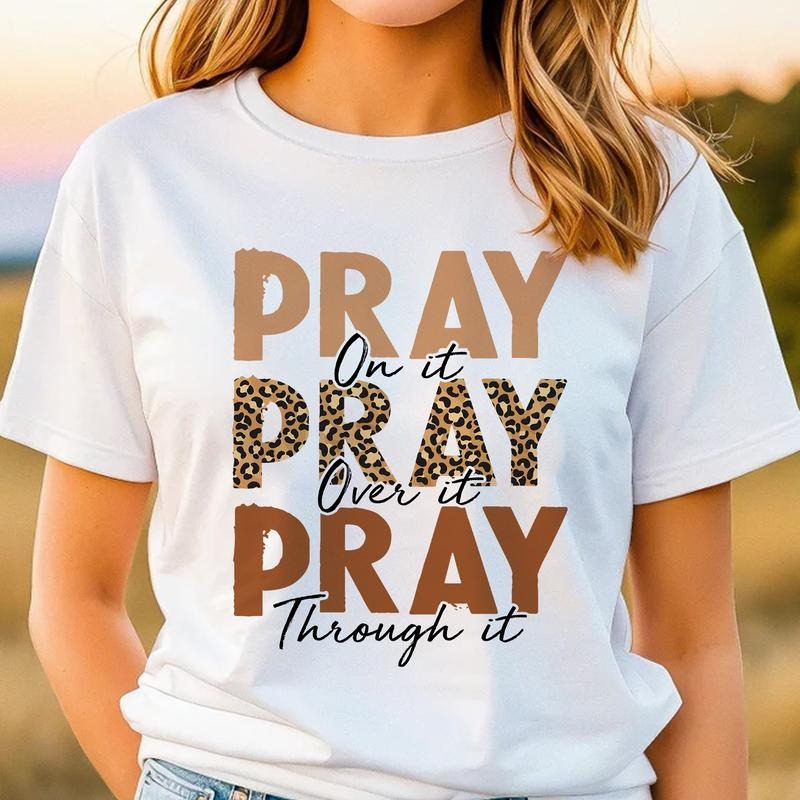 Sandjest Pray Shirt Christian Shirt Gift for Jesus Lover Bible Lover Women Friend Hoodie, Sweatshirt | UrbanDripWear.com
