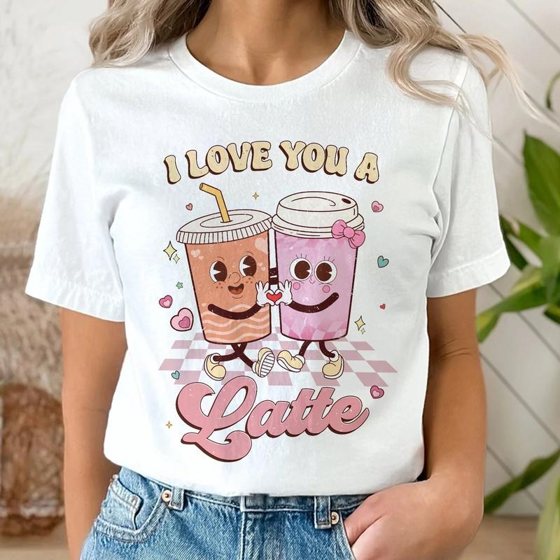 Sandjest Valentine Cute Shirt I Love You A Latte Gift for Couple Besties Girl Boy Hoodie, Sweatshirt | UrbanDripWear.com