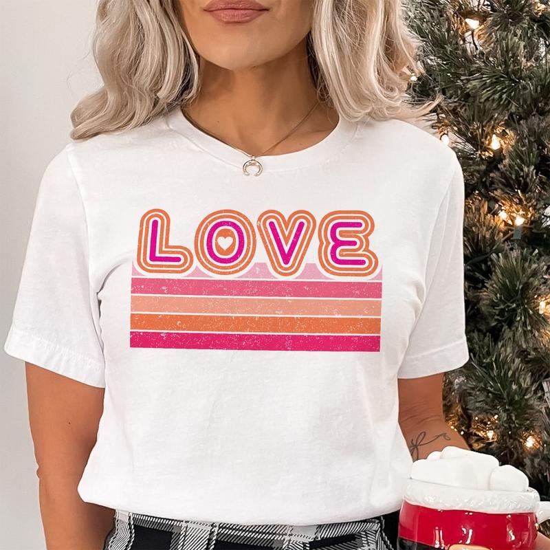 Sandjest Valentine T-shirt Retro Love Gift for Couple Wife Girlfriend Hoodie, Sweatshirt | UrbanDripWear.com